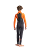 Boys Legend 3/2mm Back Zip Wetsuit (2022) in Charcoal, Orange & Black