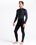 The C-Skins Mens Legend 4/3mm Back Zip Wetsuit in Black & Anthracite