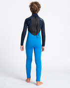 The C-Skins Boys Legend 5/4mm Back Zip Wetsuit in Cyan, Slate & Multi