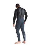 The C-Skins Mens Legend 5/4mm Back Zip Wetsuit in Graphite, Black & Silver Grey