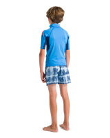 Boys Nuwave Rash Vest in Cyan, Slate & Multi