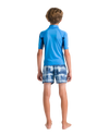 Boys Nuwave Rash Vest in Cyan, Slate & Multi