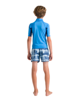 Boys Nuwave Rash Vest in Cyan, Slate & Multi