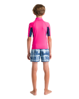 Girls Nuwave Rash Vest in Lipstick, Slate & Multi