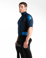 The C-Skins Turtleneck RX Rash Vest in Slate, Navy, Black & Cyan