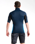 The C-Skins Turtleneck RX Rash Vest in Slate, Navy, Black & Cyan