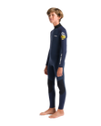 The C-Skins Boys NuWave Element 3/2mm Back Zip Wetsuit in Bluestone, Slate & Multi