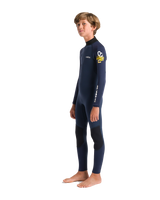 The C-Skins Boys NuWave Element 3/2mm Back Zip Wetsuit in Bluestone, Slate & Multi
