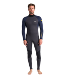 The C-Skins Mens NuWave Element 3/2mm Back Zip Wetsuit in Anthracite, Slate & Saffron