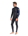 The C-Skins Mens NuWave Element 3/2mm Back Zip Wetsuit in Anthracite, Slate & Saffron