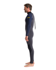 The C-Skins Mens NuWave Element 3/2mm Back Zip Wetsuit in Anthracite, Slate & Saffron