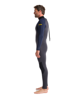 The C-Skins Mens NuWave Element 3/2mm Back Zip Wetsuit in Anthracite, Slate & Saffron