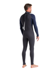 The C-Skins Mens NuWave Element 3/2mm Back Zip Wetsuit in Anthracite, Slate & Saffron