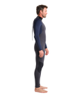 The C-Skins Mens NuWave Element 3/2mm Back Zip Wetsuit in Anthracite, Slate & Saffron