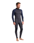 The C-Skins Mens NuWave Element 3/2mm Back Zip Wetsuit in Anthracite, Slate & Saffron