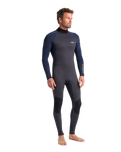 The C-Skins Mens NuWave Element 3/2mm Back Zip Wetsuit in Anthracite, Slate & Saffron