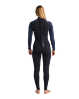 The C-Skins Womens NuWave Element 3/2mm Back Zip Wetsuit in Black, Slate & Saffron