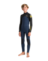 The C-Skins Boys NuWave Legend 4/3mm Back Zip Wetsuit in Bluestone, Black & Multi