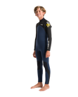 The C-Skins Boys NuWave Legend 4/3mm Back Zip Wetsuit in Bluestone, Black & Multi