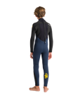 The C-Skins Boys NuWave Legend 4/3mm Back Zip Wetsuit in Bluestone, Black & Multi