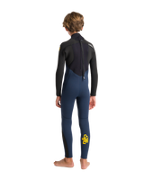 The C-Skins Boys NuWave Legend 4/3mm Back Zip Wetsuit in Bluestone, Black & Multi