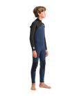 The C-Skins Boys NuWave Legend 4/3mm Back Zip Wetsuit in Bluestone, Black & Multi