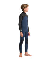 The C-Skins Boys NuWave Legend 4/3mm Back Zip Wetsuit in Bluestone, Black & Multi