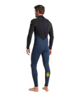 The C-Skins Mens NuWave Legend 4/3mm Back Zip Wetsuit in Bluestone, Black & Saffron