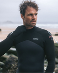 NuWave Legend 5/4/3mm Back Zip Wetsuit in Anthracite, Black & Rust