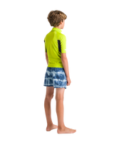 The C-Skins Boys Nuwave Rash Vest in Lime, Anthracite & Multi