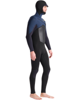 NuWave Rewired 5/4mm Hooded Chest Zip Wetsuit in Black, Black X & Bluestone X