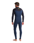 The C-Skins Mens NuWave Session 3/2mm Chest Zip Wetsuit in Bluestone, Black X & Saffron