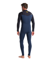 The C-Skins Mens NuWave Session 3/2mm Chest Zip Wetsuit in Bluestone, Black X & Saffron