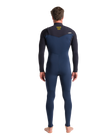 The C-Skins Mens NuWave Session 3/2mm Chest Zip Wetsuit in Bluestone, Black X & Saffron