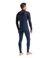 The C-Skins Mens NuWave Session 3/2mm Chest Zip Wetsuit in Bluestone, Black X & Saffron