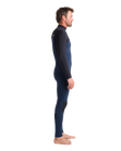 The C-Skins Mens NuWave Session 3/2mm Chest Zip Wetsuit in Bluestone, Black X & Saffron