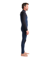 The C-Skins Mens NuWave Session 3/2mm Chest Zip Wetsuit in Bluestone, Black X & Saffron