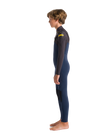 The C-Skins Boys NuWave Session 4/3mm Chest Zip Wetsuit in Bluestone, Meteor X & Saffron