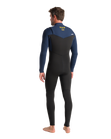 The C-Skins Mens NuWave Session 4/3mm Chest Zip Wetsuit in Black, Bluestone & Saffron