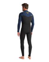 The C-Skins Mens NuWave Session 4/3mm Chest Zip Wetsuit in Black, Bluestone & Saffron