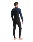 The C-Skins Mens NuWave Session 4/3mm Chest Zip Wetsuit in Black, Bluestone & Saffron