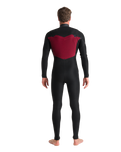 The C-Skins Mens NuWave Session 4/3mm Chest Zip Wetsuit in Black, Bluestone & Saffron