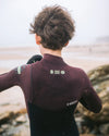 Boys NuWave Session 5/4/3mm Chest Zip Wetsuit in Bluestone, Rust X & Cool Green