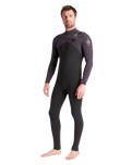 NuWave Session 5/4/3mm Chest Zip Wetsuit in Black, Meteor X & Rust