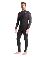 NuWave Session 5/4/3mm Chest Zip Wetsuit in Black, Meteor X & Rust