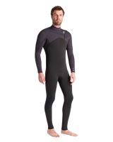 NuWave Session 5/4/3mm Chest Zip Wetsuit in Black, Meteor X & Rust