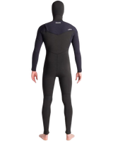 NuWave Session 5/4/3mm Hooded Chest Zip Wetsuit in Black, Black X & White