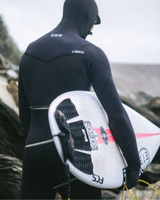 NuWave Session 5/4/3mm Hooded Chest Zip Wetsuit in Black, Black X & White