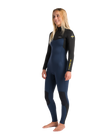 The C-Skins Womens NuWave Surflite 4/3mm Back Zip Wetsuit in Bluestone, Black & Saffron