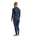 The C-Skins Womens NuWave Surflite 4/3mm Back Zip Wetsuit in Bluestone, Black & Saffron